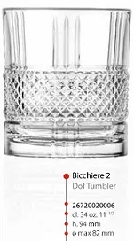 BICCHIERE TUMBLER BASSO BRILLANTE DOF 33.7CL 6PZXCF VETRO