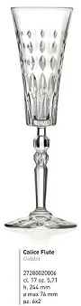 BICCHIERE CALICE FLUTE MARILYN 17CL 6PZXCF VETRO