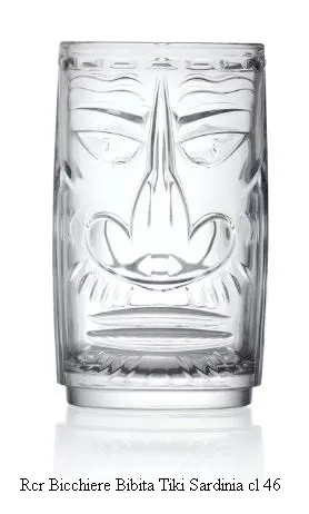 BICCHIERE TUMBLER ALTO 46CL TIKI SARDINIA 4PZXCF VETRO