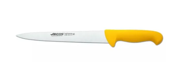 COLTELLO PROFESSIONALE TRINCIANTE 25CM MANICO GIALLO