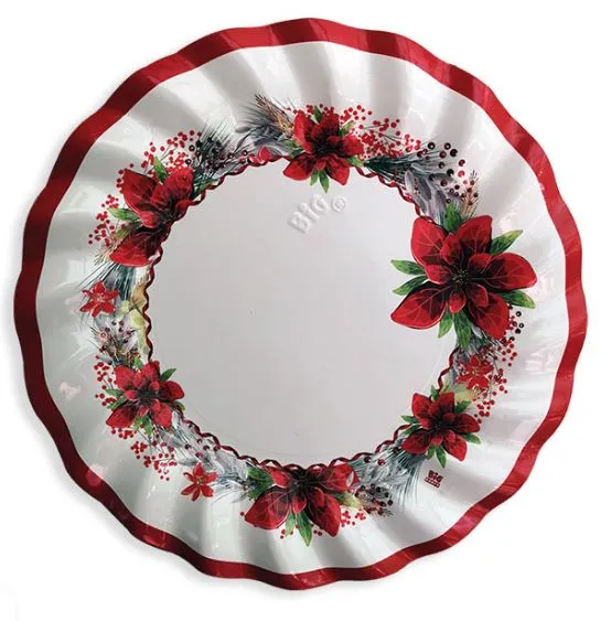 PIATTO FONDO CARTONCINO D.24 NOEL NATALE 8PZXCF