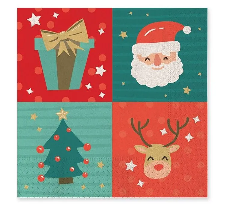 TOVAGLIOLO 33X33 FUNNY CHRISTMAS 20PZXCF