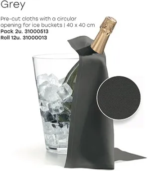 CRAVATTA PER BOTTIGLIE 40X40 GRIGIO 12PZ