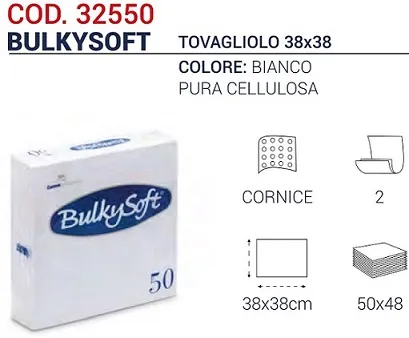 TOVAGLIOLO 2V 38X38 BIANCO 50PZX48CFXCT