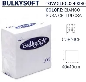 TOVAGLIOLO 2V 40X40 BULKYSOFT BIANCO 100PZX20CFXCT