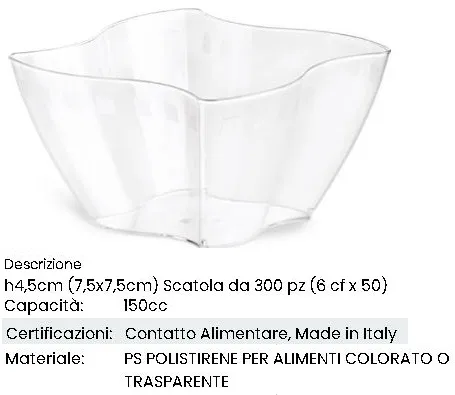 FING COPPETTA ELIKA 150CC TRASPARENTE PS 50PZX6CFXCT