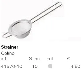 COLINO A RETE COCKTAILS D8 ACCIAIO