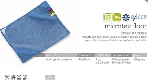 PANNO MICROTEX FLOOR BLU 40X60 1PZ-25PZXCT