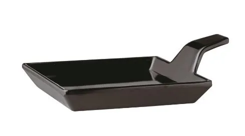 PIATTINO QUADRO CM9.5X9.5 MELAMINA NERO 24PZXCF