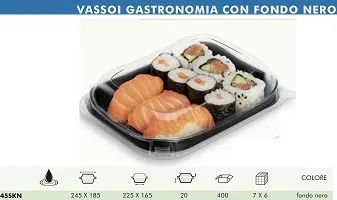 CONTENITORE SNACKIPACK SUSHI 225X165H20 400PZXCT XCOP.45SK02
