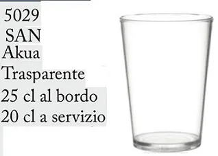 BICCHIERE ACQUA AKUA SAN TRASPARENTE