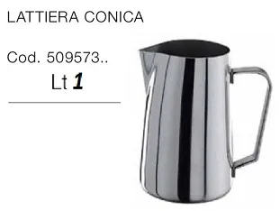 LATTIERA CONICA 1LT ACCIAIO