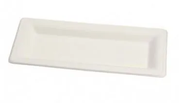PIATTO PIANO RETTANGOLARE SHIQ 32X16 BIODEGRADABILE BIANCO 50PZX10CFXCT
