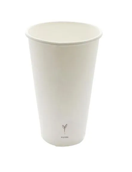 BICCHIERE CARTA TAZZA BYO COMPOSTABILE 350ML 50PZX20CF BIANCO