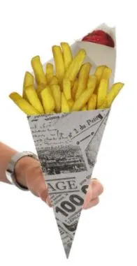 CONO FRITTI JOURNAL C/PORTA SALSE16.7X28H 50PZX10CF
