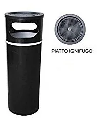 GETTACARTE POSACENERE CIGAR C/PIATTO IGNIFUGO D25X52H NERO