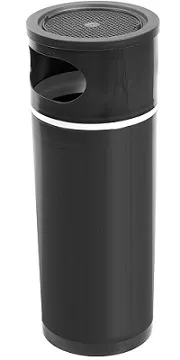 GETTACARTE POSACENERE CIGAR SUPER C/PIATTO IGNIFUGO D25X72H NERO