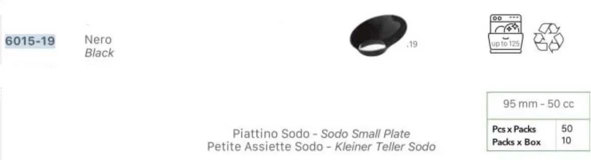 FING COPPETTA SODO 50CC NERO 50PZX10CFXCT