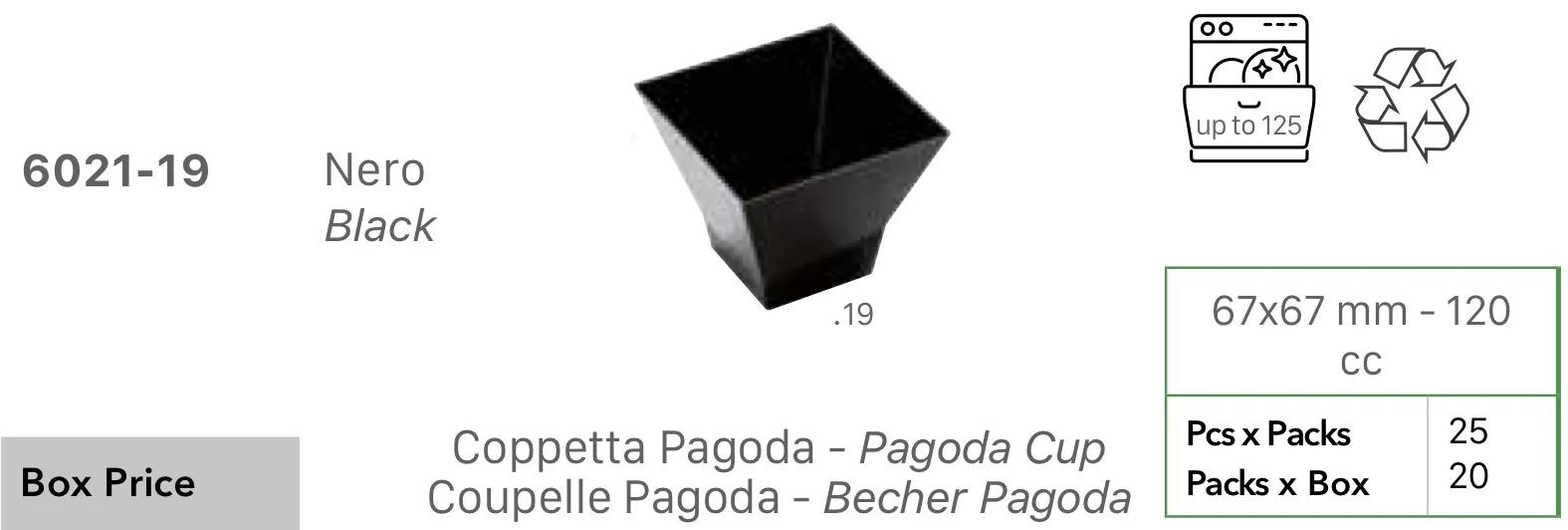FING COPPA PAGODA 120CC NERO 25PZX20CFXCT