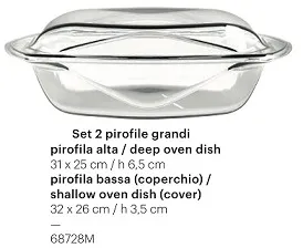 PIROFILA CHEF GRANDI 2PZXCF VETRO
