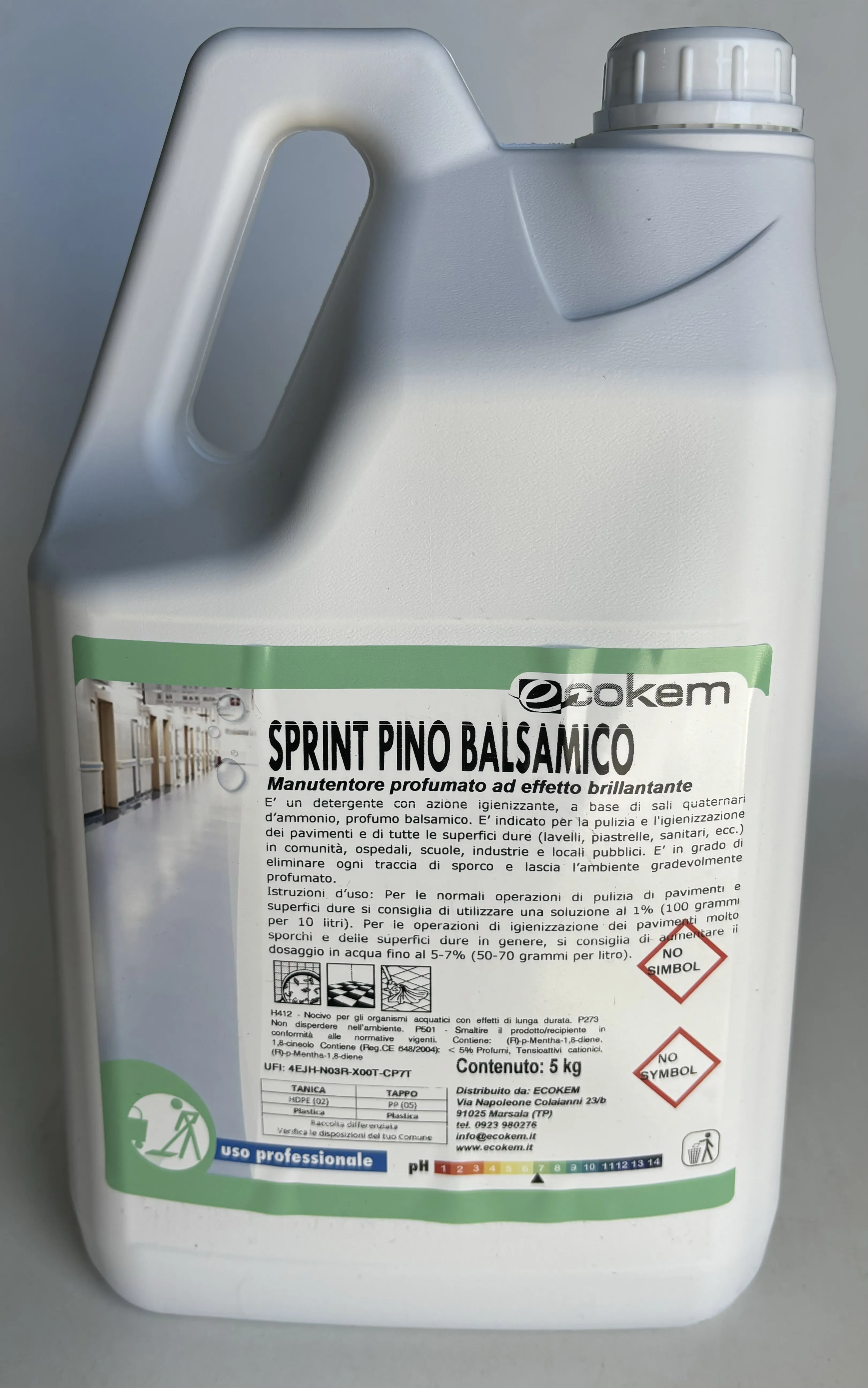 DETERGENTE SPRINT PAVIMENTI PINO BALSAMICO 5KG 4FSXCT 59805X4T