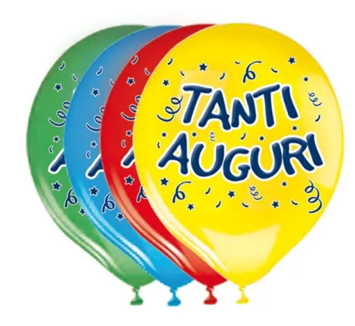 PALLONCINI 30CM COLORATI TANTI AUGURI 20