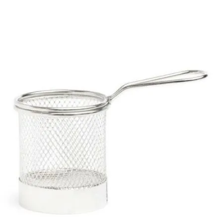 MINI CESTELLO TONDO FRITTI D8X8.5H 12PZXCT ACCIAIO