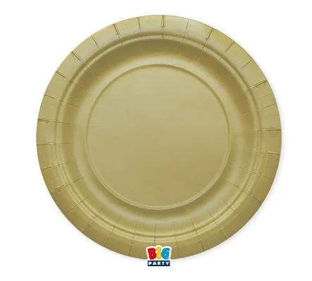 PIATTO PIANO ECOLOR D24 ORO IN CARTA 25PZXCF