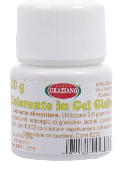 COLORANTI GEL GIALLO 20GR PER ALIMENTI