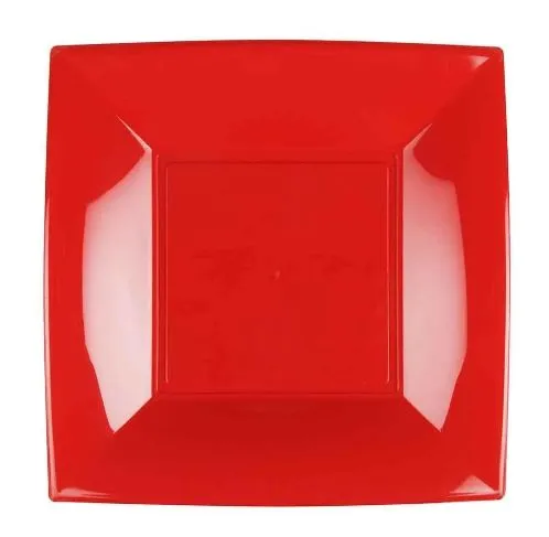 PIATTO NICE QUADRO CM23X23 ROSSO 15PZX20CFXCT 8050N-18