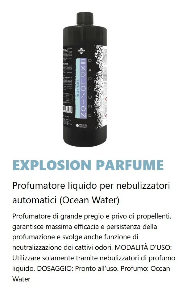 DEODORANTE EXPLOSION PARFUME OCEAN WATER SUPER CONCENTRATO 1LT XCOD. 117021