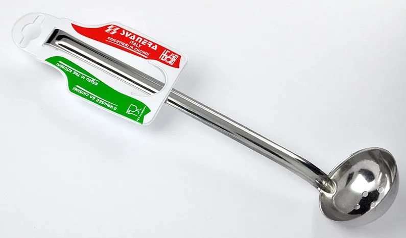 MESTOLO FORATO LEGGERO D.6 H26.5 ACCIAIO