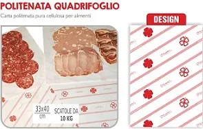 CARTA POLITENATA KRAFT QUADRIFOGLIO 33X40 10KG
