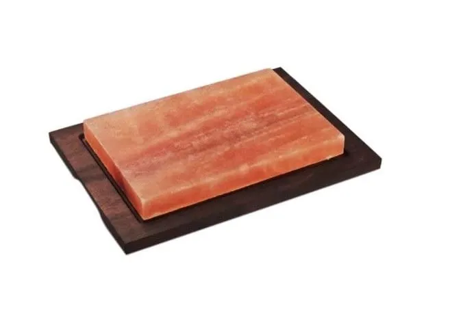 PIASTRA SALE ROSA 20X30 CON BASE LEGNO WENGE'