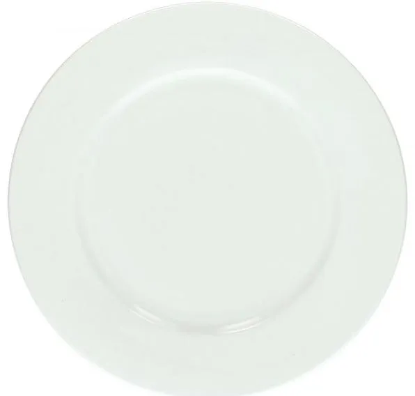 PIATTO PIANO TONDO AMBRA D26 PORCELLANA BIANCO 6PZXCF