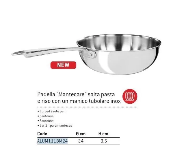 PADELLA PER MANTECARE C/MANICO D24 ALUINOX 1907 FASA
