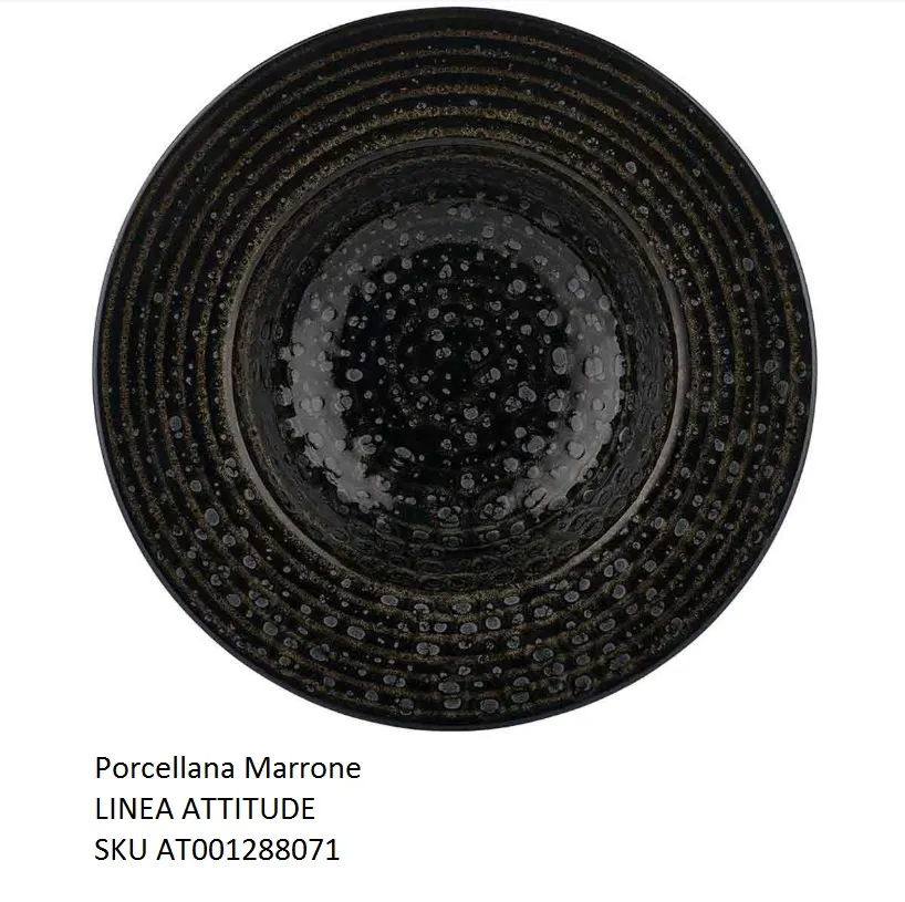 PIATTO FONDO GOURMET ATTITUDE BROWNIE D28 PORCELLANA 6PZXCF