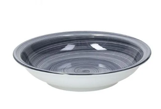 PIATTO FONDO GIOTTO D21 PORCELLANA GRIGIO 12PZXCF