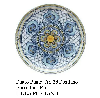 PIATTO PIANO TONDO POSITANO D28 PORCELLANA 6PZXCF