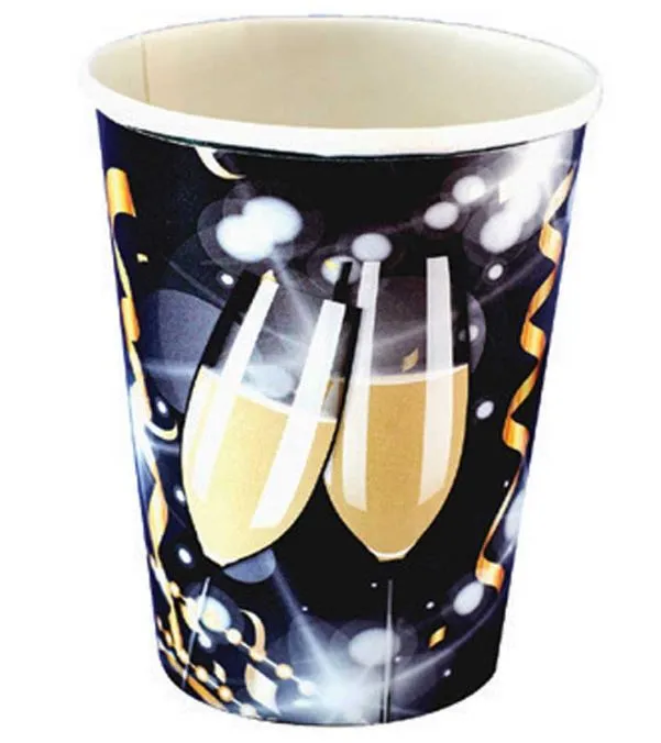 BICCHIERE TAZZA CARTA BIO 210ML 50PZXCF NATALE CHRISTMAS 0846