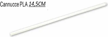 CANNUCCE 14.5CM BIOCOMPOSTABILI PLA BIANCO 500PZ