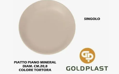 PIATTO DESSERT PIANO D20 MINERAL TORTORA PP 65PZXCT