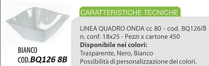 FING QUADRO ONDA 80CC BIANCO 25PZX18CFXCT