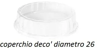 COPERCHIO VASSOIO DECO' TONDO D26 65PZ