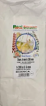 CANNUCCE IN CARTA 20CM BIANCO 100PZX40CF