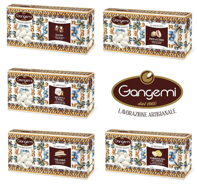 CONFETTO VARI GUSTI GANGEMI 500GR(F.BOSCO-COCCO-TIRAMIS-PISTACC.-CASSATA-FRAGOL