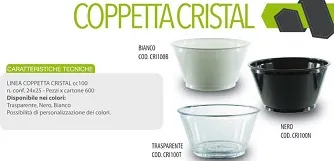 COPPETTA CRISTAL CC100 BIANCO