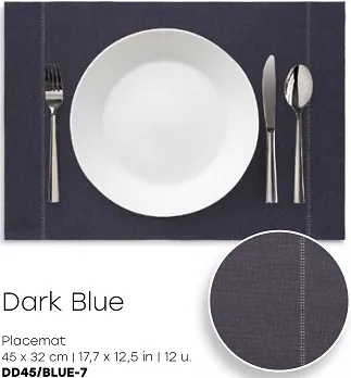 TOVAGLIETTA DAYDRAP 45X32 DARK BLUE 12PZ