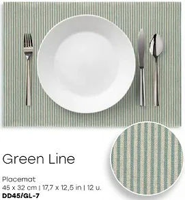 TOVAGLIETTA DAYDRAP 45X32 GREEN LINE 12PZ