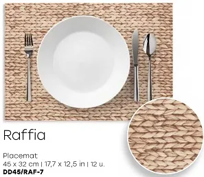 TOVAGLIETTA DAYDRAP 45X32 RAFFIA 12PZ
